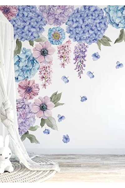 Kt Grup Mavi Lila Ortancalar Çocuk Odası Duvar Stickerı