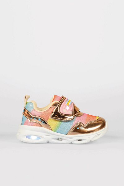 Vicco Kita Lighted Baby Girl Gold Sports Shoes