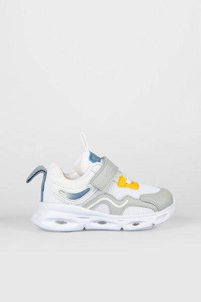 Vicco Boy's White Lighted Sneakers - Rony