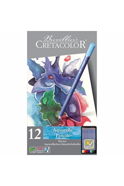 CretaColor Artis Water Color Kuru Boya 12'li Teneke Kutu