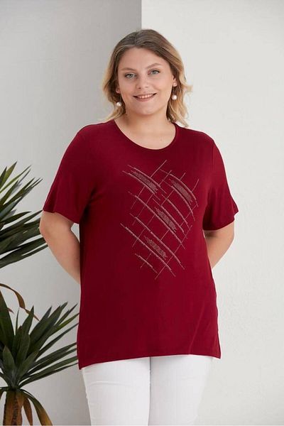 BERA LINE PLUS Women's Plus Size Stone Detailed Blouse