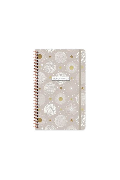 KESKİN COLOR Keskin Color 13x21cm Plain Notebook Trendy Notes Beads Gold / 410236