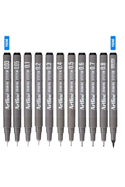 artline Drawing System Technical Drawing Pen Set of 11-4