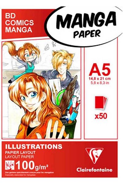 Clairefontaine Mangalayout A5 100gr 50yp Marker Block / 94041
