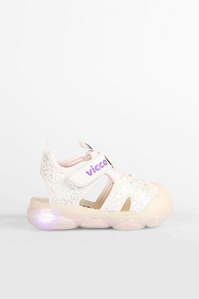 Vicco White Lighted Baby Girl Sandals - Monrovia