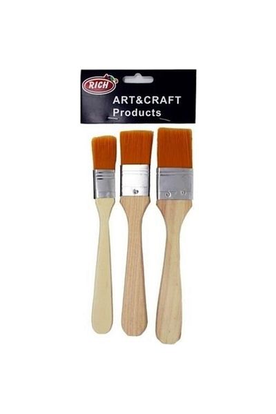 Rich Set de perii pentru podea Eco cu vârf sintetic din 3 piese - peri galbeni