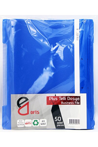 E&D OFİS E&D Ofis Plus Mavi Telli Dosya 50'li Paket