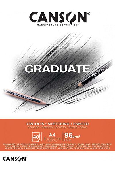 Canson Graduate Pad Cangrad Sketch A4 96gr 40yp Block /400110362
