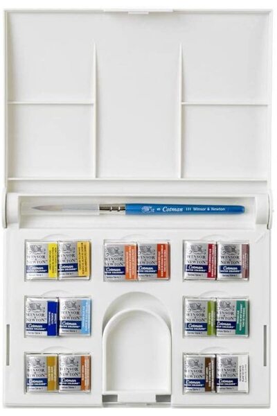 Winsor Newton Cotman Kompakt 14 Renk Tablet Suluboya Set