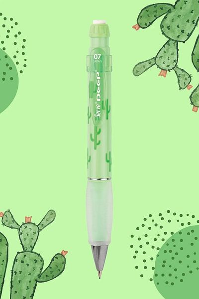Serve Deep 0.7mm Mechanical Pencil Apple Green Cactus