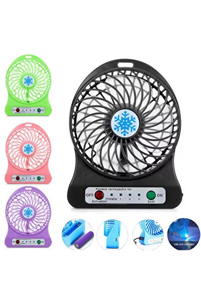 fortrek 3 Kademeli Masaüstü Ve Araç Fan Pervane Şarjlı Soğutucu