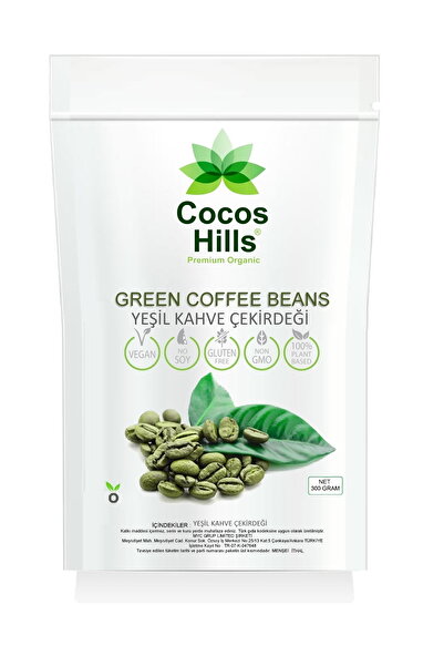 Cocos Hills Green Coffee Beans Yeşil Kahve Çekirdeği 300 gram
