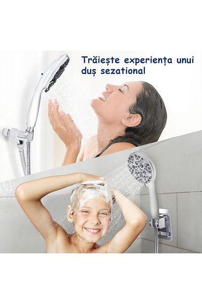 DLMDL High Pressure Shower Head with 8 Jet Modes, Anti-Clogging Nozzles