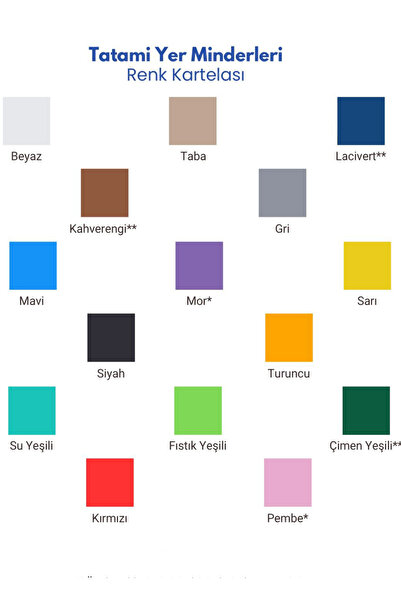 CARPAZAR Tatami Eva Mat Çocuklar İçin Köpük Halı Matı Puzzle Geçmeli Oyun Spor Kaymaz Mat 16 adet 50x50 13mm