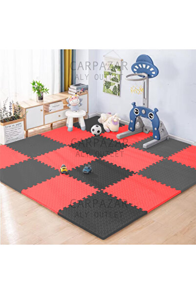 CARPAZAR Tatami Eva Mat Çocuklar İçin Köpük Halı Matı Puzzle Geçmeli Oyun Spor Kaymaz Mat 16 adet 50x50 13mm