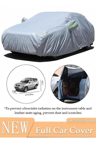 Generic غطاء سيارة كامل، حماية من الشمس، حماية من الأشعة فوق البنفسجية، مقاوم للغبار، الرياح والأمطار، مضاد للخدش، مجموعة عالمية