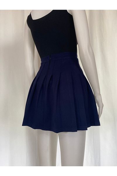 BRAVORİTE Fustă specială plisată bleumarin 37074