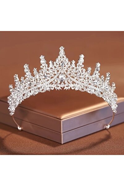 GlassySKY Stoned Crown Wedding Bridal Henna Birthday Graduation Party Props Φ...