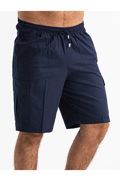 Eliş Şile Bezi Габардінові шорти з гумкою для чоловіків, темно-сині Lcvt