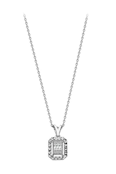 Sirius Pırlanta 0,50 Karat Efektli Baget Pırlanta Kolye