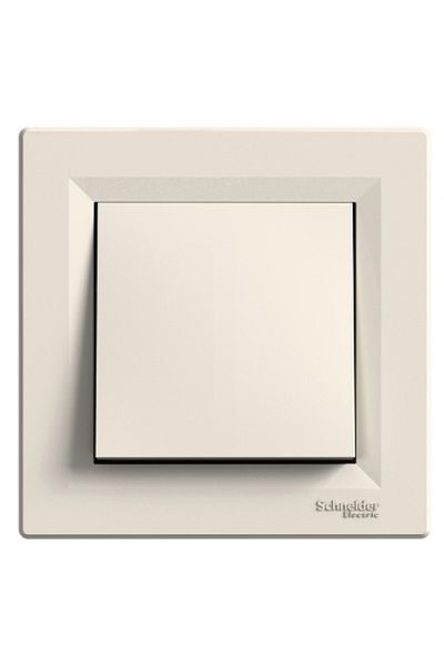 SCHNEIDER Eph0700123 Asfora Cream Light Button with Frame