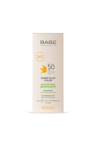 Babe Laboratorios Sunscreen Mattifying Super Fluid Color