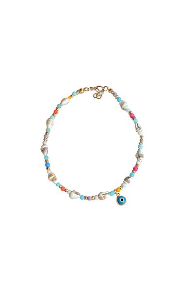 Venus Design Colorful Bead Mussel Anklet