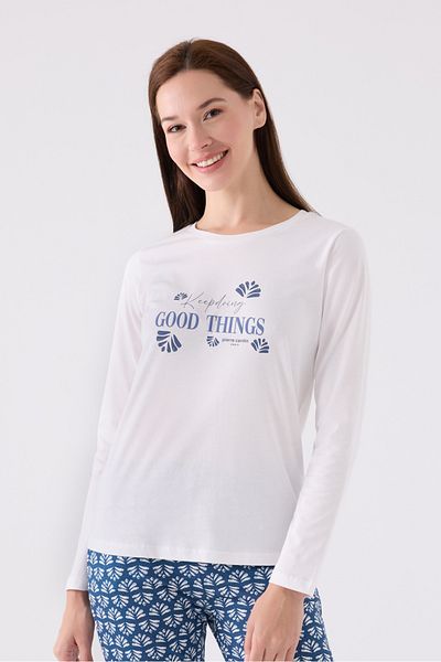 Pierre Cardin Set pijamale dublu cremă - tricou - set 2 piese