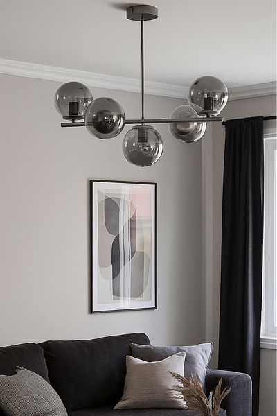 Modavize Roman Modern Design Living Room Dining Room Kitchen Color Glass Row 5-Piece Chandelier