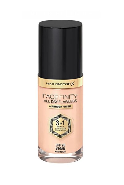 Max Factor Facefinity 3'ü 1 Arada Kalıcı Fondöten 55 Beige Vegan