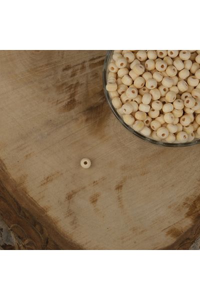 Prestij Boncuk Mărgele din lemn brut 6 mm Mărgele din lemn neprelucrat 1 Kg