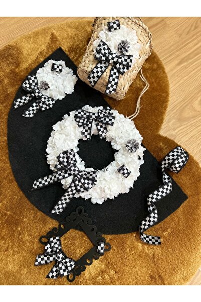 Marrone Kapı Süsü Paspas Takımı Siyah Paspas Kapı Sepeti Hasır Sepet 3lü Kapı Dekoru Ev Hediyesi