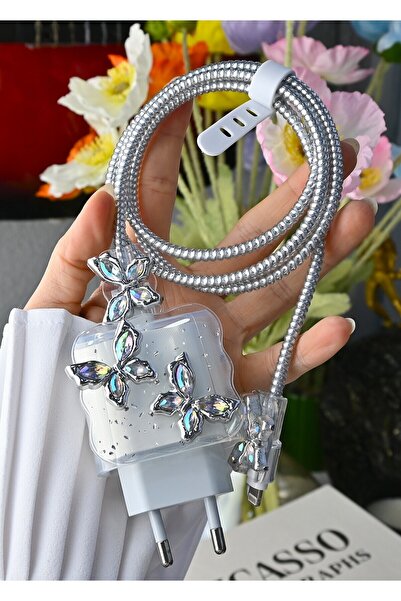 Go Aksesuar iPhone 18/20/25 W Şarj Cihazı Uyumlu 5 Parça Şarj Koruma Seti