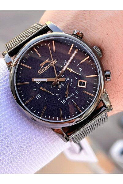 Slazenger Çelik Kordon İç Fonksiyonları Aktif 5 Atm Suya Dayanıklı Erkek Kol ...