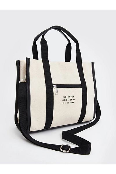 LC Waikiki ACCESORII LCW Geantă de umăr pentru femei cu text imprimat