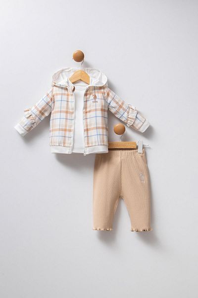 U.S. Polo Assn. U.S.Polo Baby Girl 3 Piece Set, 100% Cotton / 100% Cotton