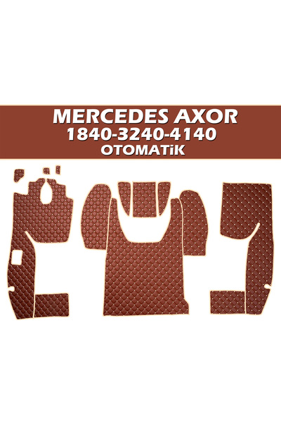 VIPTIRSHOP مرسيدس أكسور 1840-3240-4140 سجادة مبطنة بالجلد (يدوية وترابتونيك)