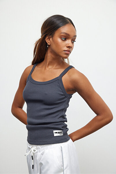 bases. Basic Tank Top with Ribbed Straps