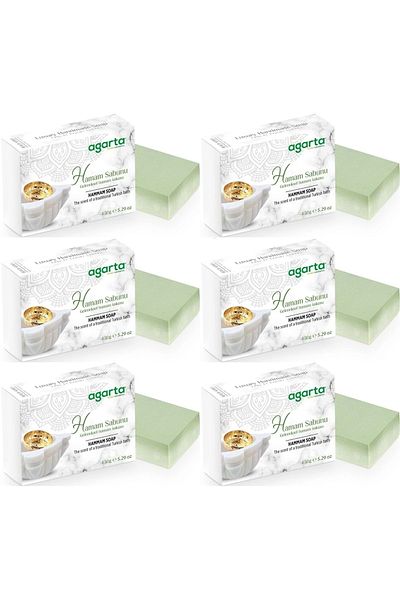 Agarta Handmade Natural Soap 150Gr Turkish Bath (Set of 6)
