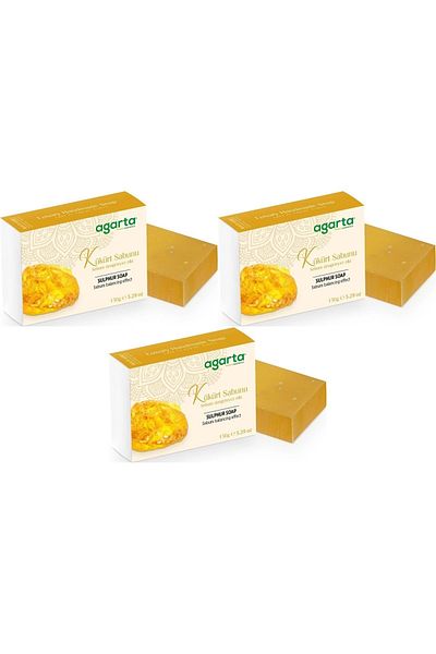 Agarta Handmade Natural Soap 150Gr Sulfur (Set of 3)