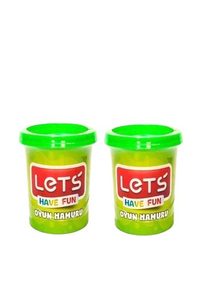 Lets Neon Green Single Color Play Dough - 150 Gram Double