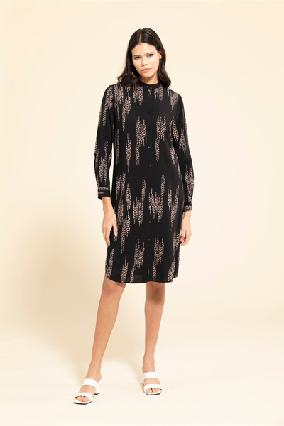 MİRAŞE MODA Diamond Collarless Tunic Dress (110 cm)