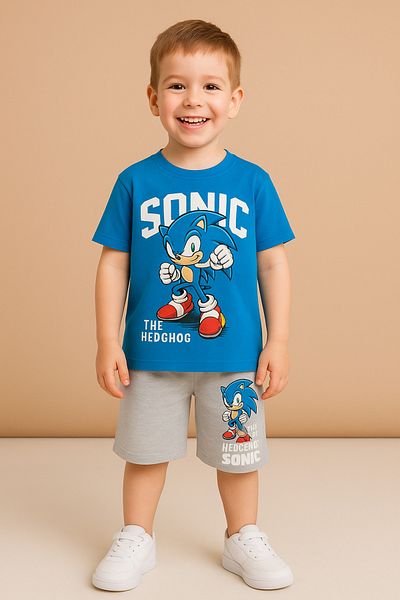 2kids2mom Character Pattern Tshirt and Shorts Bottom Top Boys' Set