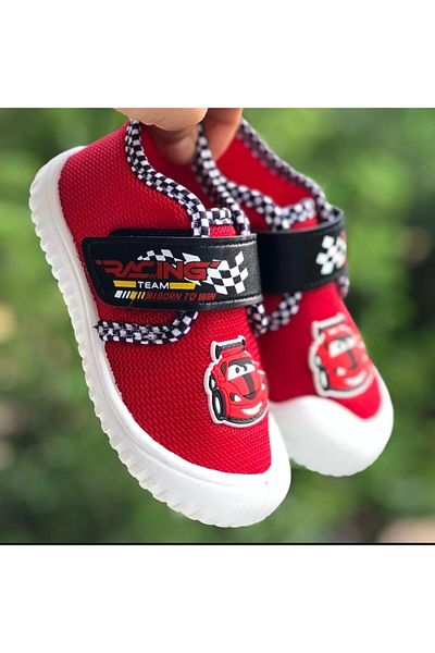 Pandalina Boy's Velcro Kindergarten Nursery Shoes Comfortable Lightweight Sole Slippers Home Shoes
