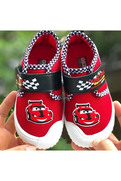 Pandalina Boy's Velcro Kindergarten Nursery Shoes Comfortable Lightweight Sole Slippers Home Shoes