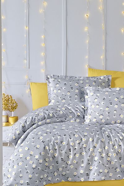 Always Double-Sided Double Duvet Cover Set with Elastic Sheet Fulya