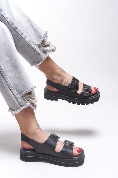 Riccon Heillarue Women's Sandals 0012772 Black