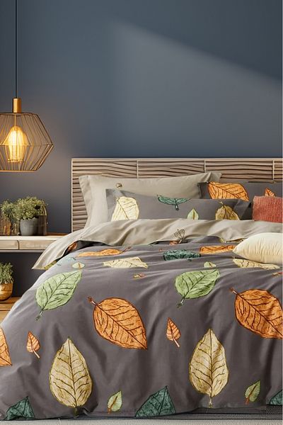 Always Double-Sided Double Duvet Cover Set with Elastic Sheet Deren