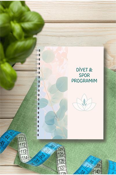 BULUT DİJİTAL Diet and Exercise Program Tracking Notebook & Diet Notebook