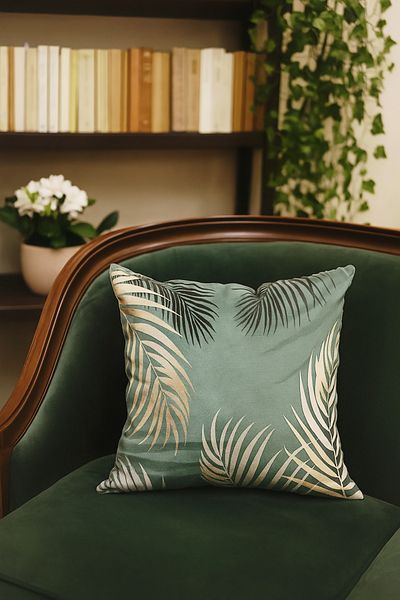 Benlisso Home غطاء وسادة مزخرف بنمط استوائي - 43x43